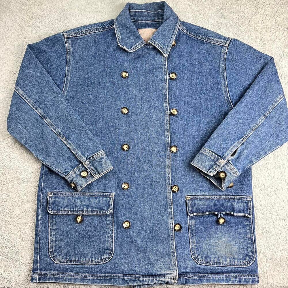 A.M.I Alexandre Mattiussi Vintage denim Chore jacket Field women’s size Medium - Picture 1 of 7
